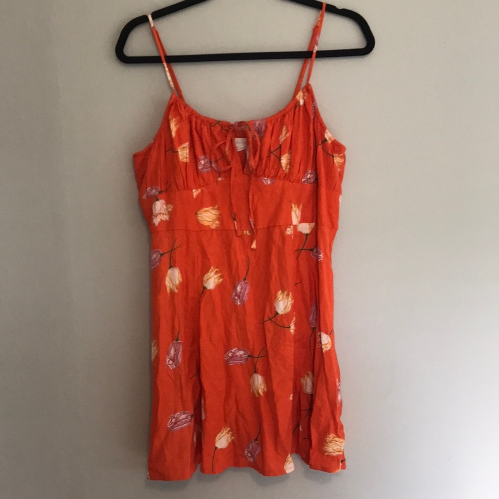 Orange floral Urban Outfitters dress